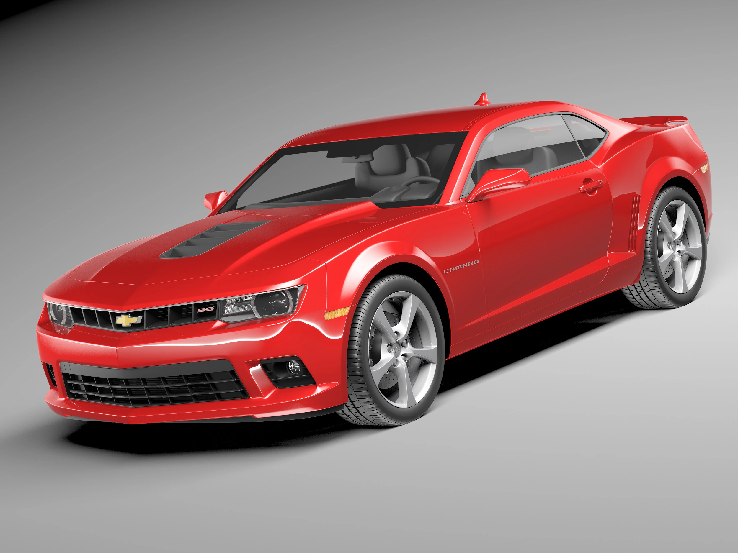 Chevrolet Camaro SS 2014 3D Model .c4d .max .obj .3ds .fbx .stl .blend 