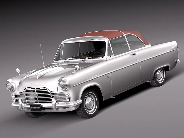 Zephyr Convertible 1958 3D Model .c4d .max .obj .3ds .fbx .stl .blend 