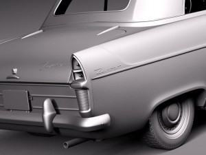 Zephyr Convertible 1958 Modelo 3D