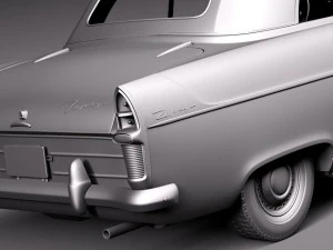 Zephyr Convertible 1958 3D Model