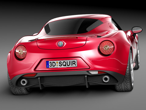 Alfa Romeo 4C 2014 3D Modell