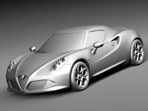 Alfa Romeo 4C 2014 3D Model