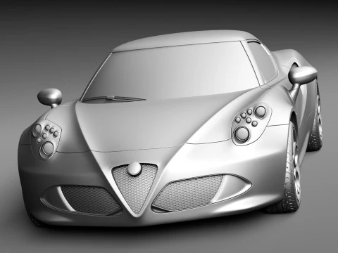 Alfa Romeo 4C 2014 3D Model