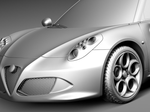 Alfa Romeo 4C 2014 3D Modell