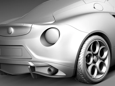 Alfa Romeo 4C 2014 3D Model