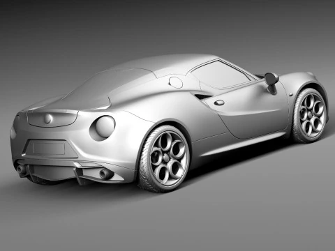 Alfa Romeo 4C 2014 3D Model