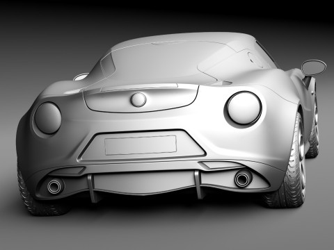 Alfa Romeo 4C 2014 3D Modell