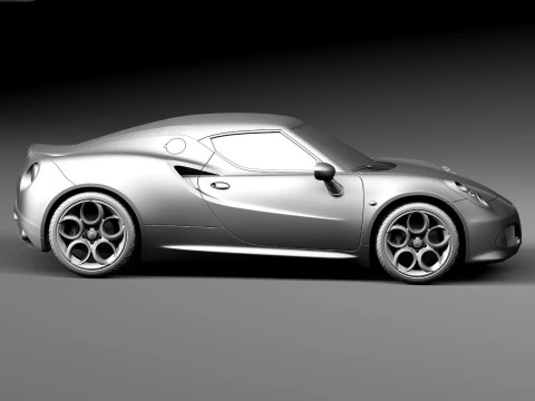 Alfa Romeo 4C 2014 3D Model