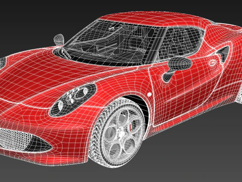 Alfa Romeo 4C 2014 3D Model