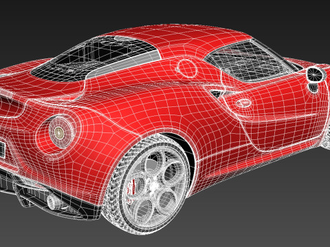 Alfa Romeo 4C 2014 3D Modell