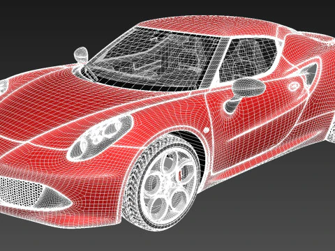 Alfa Romeo 4C 2014 3D Model