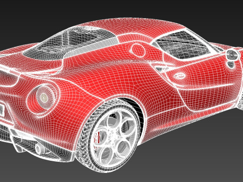 Alfa Romeo 4C 2014 3D Modell