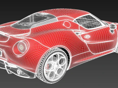 Alfa Romeo 4C 2014 3D Model