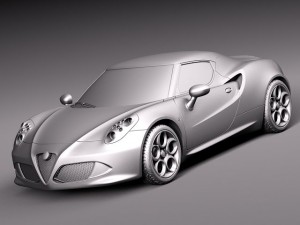 Alfa Romeo 4C 2014 3D Model