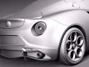 Alfa Romeo 4C 2014 3D Model
