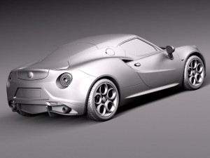Alfa Romeo 4C 2014 3D Model