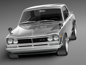 Nissan Skyline 1968-1972 3D Model