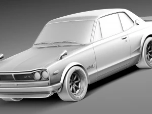 Nissan Skyline 1968-1972 3D Model