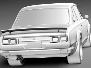 Nissan Skyline 1968-1972 3D Model