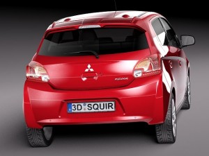 Mitsubishi Mirage 2014 Modello 3D