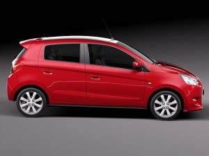 Mitsubishi Mirage 2014 Modello 3D