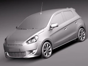 Mitsubishi Mirage 2014 3D Model