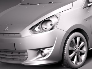 Mitsubishi Mirage 2014 Modello 3D