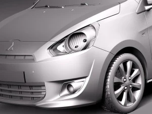 Mitsubishi Mirage 2014 3D Model