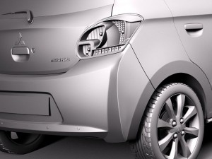 Mitsubishi Mirage 2014 Modello 3D
