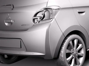 Mitsubishi Mirage 2014 3D Model