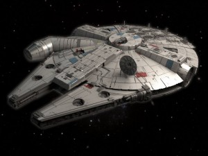 millenium falcon space ship star wars 3D Model