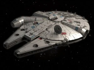 Millenium Falcon Space Ship Star Wars 3D Model