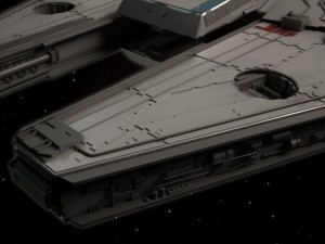Millenium Falcon Space Ship Star Wars 3D Model