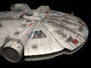 Millenium Falcon Space Ship Star Wars 3D Model