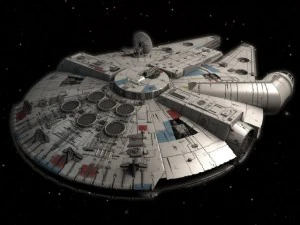 Millenium Falcon Space Ship Star Wars 3D Model