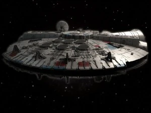 Millenium Falcon Space Ship Star Wars 3D Model