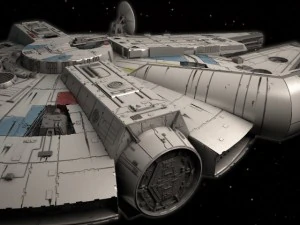 Millenium Falcon Space Ship Star Wars 3D Model