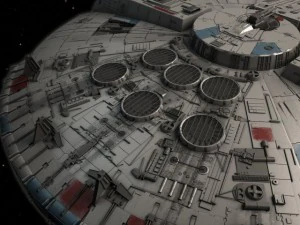 Millenium Falcon Space Ship Star Wars 3D Model