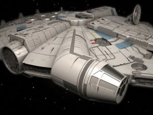 Millenium Falcon Space Ship Star Wars 3D Model