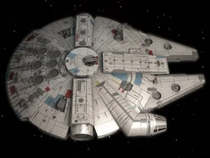 Millenium Falcon Space Ship Star Wars 3D Model