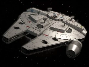 Millenium Falcon Space Ship Star Wars 3D Model
