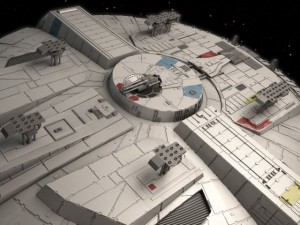 Millenium Falcon Space Ship Star Wars 3D Model