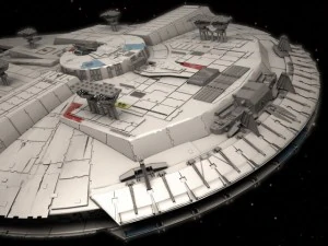 Millenium Falcon Space Ship Star Wars 3D Model