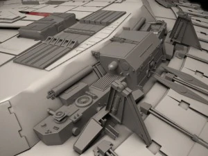 Millenium Falcon Space Ship Star Wars 3D Model