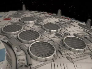Millenium Falcon Space Ship Star Wars 3D Model