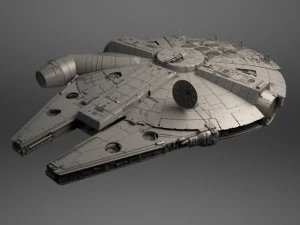 Millenium Falcon Space Ship Star Wars 3D Model