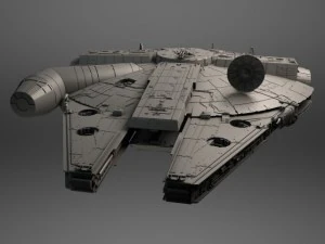 Millenium Falcon Space Ship Star Wars 3D Model