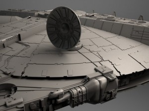 Millenium Falcon Space Ship Star Wars 3D Model