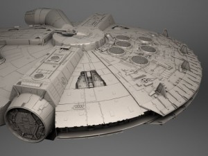 Millenium Falcon Space Ship Star Wars 3D Model