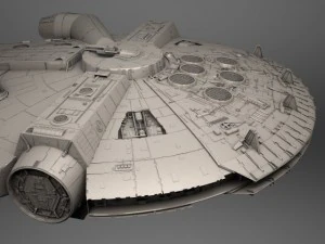 Millenium Falcon Space Ship Star Wars 3D Model
